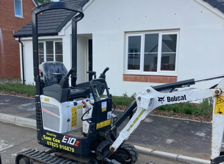 mini digger hire North Devon