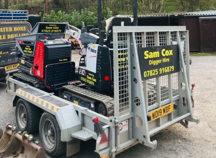 mini digger hire North Devon